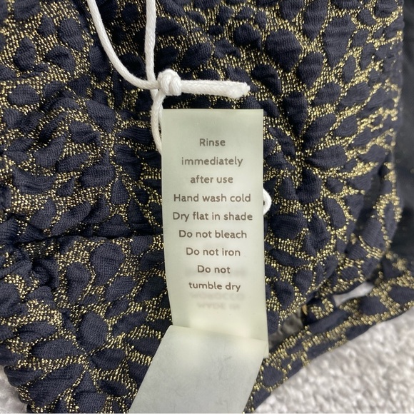 Demi Moore X Andie The Tropez Top Medium Black Triangle Bikini Swim AT255-BLK - Picture 9 of 12